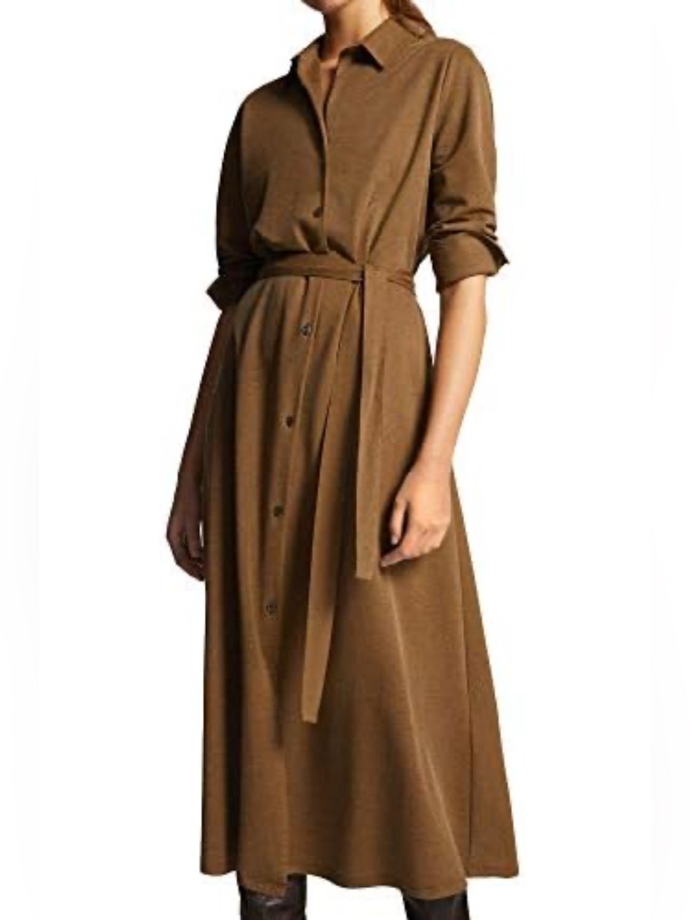 Massimo Dutti Longsleeve Shirt Midi Dress Size XS